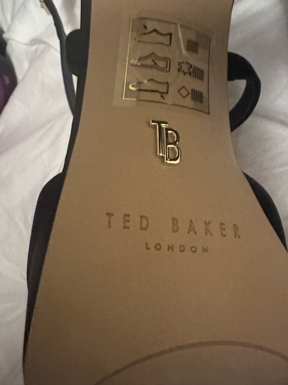 Ted Baker Black Platform Sandal with Floral Accent - Women's Dress Heels - Picture 7 of 10